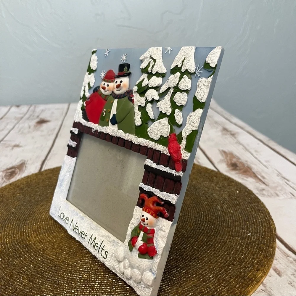 Love Never Melts Snowman Photo‎ Picture Frame